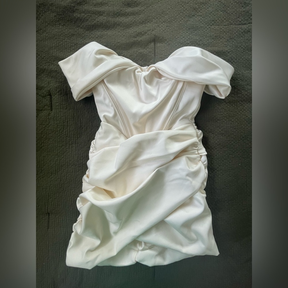 House of CB Coraline Ivory Satin Corset Dress S